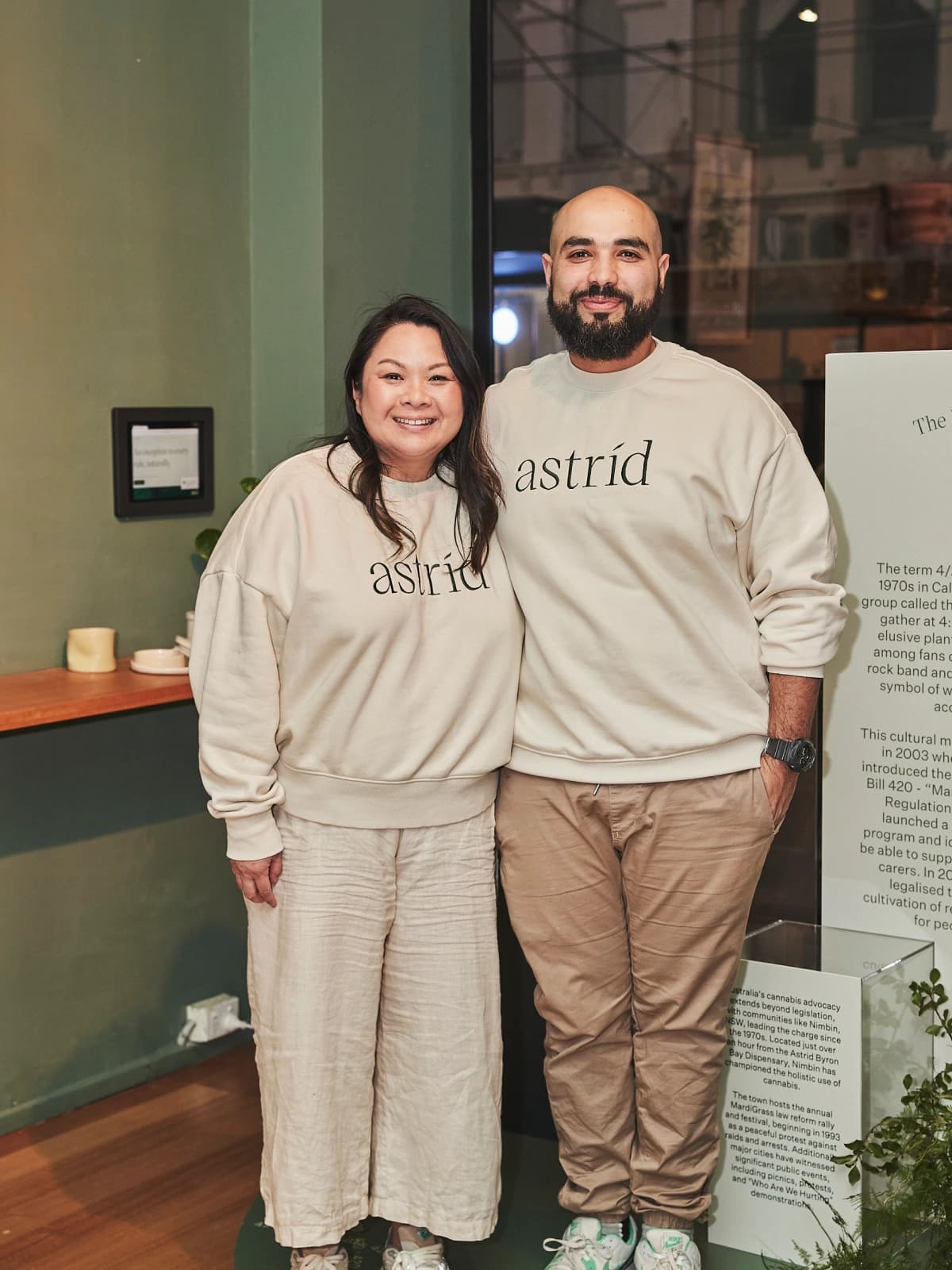 2 astrid staff members standing in the astrid dispenary Melbourne