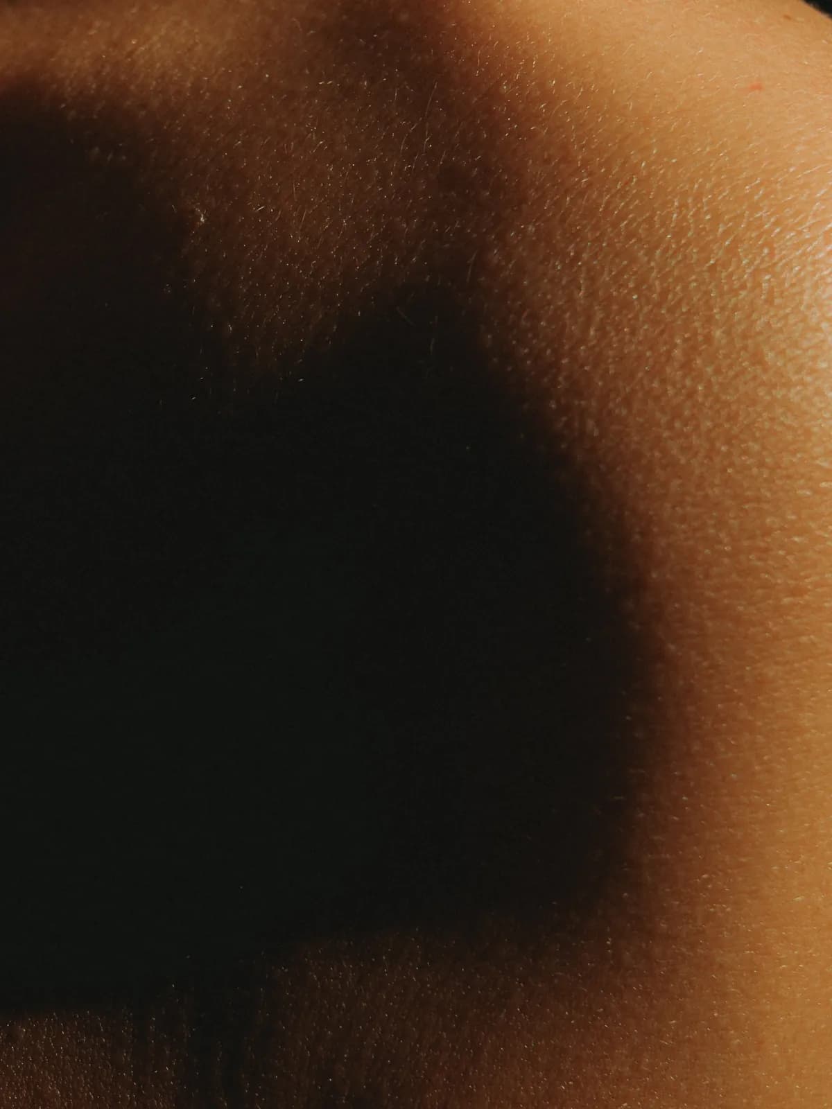 A close up of skin